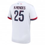 Günstige Fußballtrikots Paris Saint-Germain Nuno Mendes 25 Auswärtstrikot 2024-25 Kurzarm